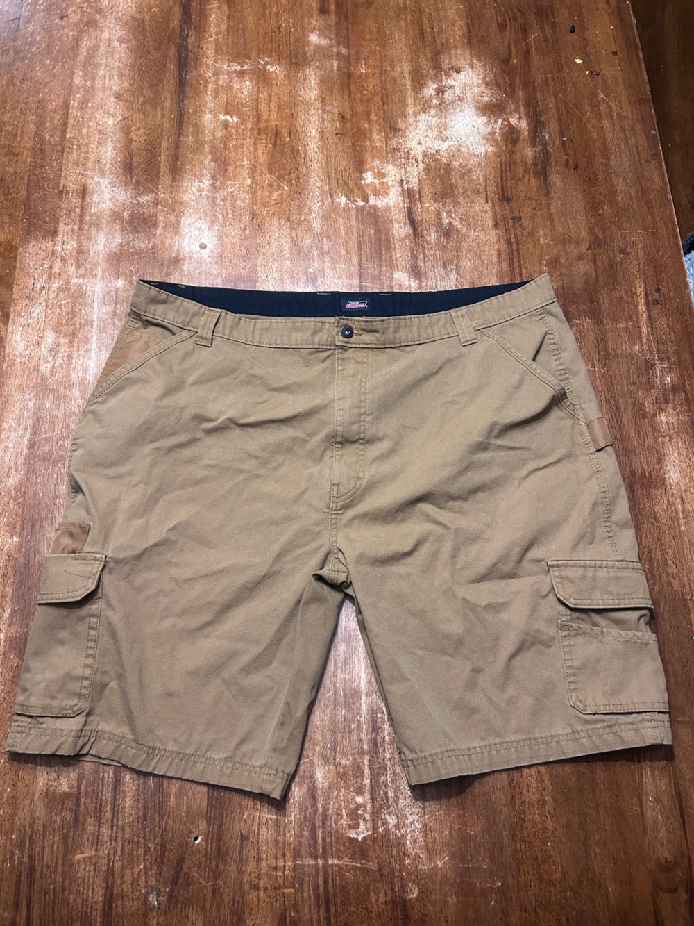 Men's Dickies Oversized Rustic Workwear Rugged Khaki Cargo Shorts